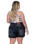 Imagem de Short Jeans Preto e Azul Plus Size Bermuda Destroyed