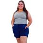 Imagem de Short Malha Viscolycra Plus Size G1 ao G6 Básico Com Bolsos Soltinho Fresquinho Verão