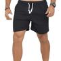 Imagem de Short Masculino Branco Linho ajuste modelo Mauricinho Tendencia Bege e Preto Moda Praia