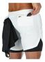 Short Masculino de Academia Fitnes 2x1 Bolso Oculto Celular Bermuda Compressão Corrida BRANCO - OMG Imagem de Short Masculino de Academia Fitnes 2x1 Bolso Oculto Celular Bermuda Compressão Corrida BRANCO