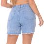 Imagem de Short Meia Coxa Jeans Feminino Bermuda Rasgada