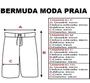 Imagem de Short Moda Praia Relaxado Tactel Estampado Bermuda Masculina