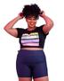 Imagem de Short Plus Size Meia Coxa Poliamida BlackOut G1 G2 G3 PINA