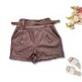 Imagem de Short Plus Size Risca de Giz  Com Cinto e Bolso Barra 0522