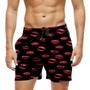 Imagem de Short Praia Shorts Banho Bermuda Verão Boca Vampiro Red Vermelho 500