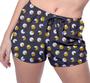Imagem de Short Praia Shorts Banho Bermuda Verão Círculos Circunferência Amarelo Branco 1322