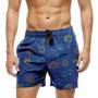 Imagem de Short Praia Shorts Banho Bermuda Verão Desenhos Carro Sol Skate Colorido 480
