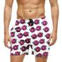 Imagem de Short Praia Shorts Banho Bermuda Verão Donuts Rosa Cartoon Doce 1138