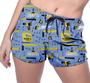 Imagem de Short Praia Shorts Banho Bermuda Verão Ferramentas Cartoon Yellow Trabalho 1275