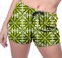 Imagem de Short Praia Shorts Banho Bermuda Verão Folhas Cartoon Verde Green 1551