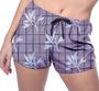 Imagem de Short Praia Shorts Banho Bermuda Verão Folhas Galho White Listras 1726