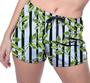 Imagem de Short Praia Shorts Banho Bermuda Verão Folhas Plantas Green Verde 1561