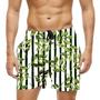 Imagem de Short Praia Shorts Banho Bermuda Verão Folhas Plantas Green Verde 1561