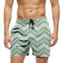 Imagem de Short Praia Shorts Banho Bermuda Verão Listras Desenho Traços White 1847