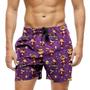 Imagem de Short Praia Shorts Banho Bermuda Verão Macaco Monkey Style Cartoon 1070