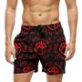 Imagem de Short Praia Shorts Banho Bermuda Verão Rock Punk Red 1764