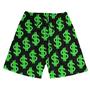 Imagem de Short Praia Shorts Banho Bermuda Verão Símbolo Dinheiro Neon Verde Money 333