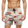 Imagem de Short Praia Shorts Banho Bermuda Verão Sol Desenho Laranja 1360