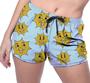 Imagem de Short Praia Shorts Banho Bermuda Verão Sol Face Yellow Feliz Happy 1037