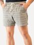 Imagem de Short Reserva Masculino Elástico Casual Duo Listras Cinza Escuro Mescla
