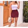 Imagem de Short saia crepe curto cinto fixo feminino