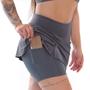 Imagem de Short Saia Fitness Bolso Roupa Feminina Academia Cinza