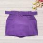 Imagem de Short Saia Plus Size Frente e Costas/trás com Cinto e Bolso 0071