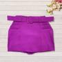 Imagem de Short Saia Plus Size Frente e Costas/trás com Cinto e Bolso 0071