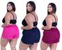 Imagem de Short Tactel Feminino Moda Praia Plus Size Bermudas Soltinhas  Kit 3 Pçs