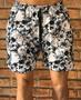 Imagem de Short  tactel summer/ Kawipii/ masculino/cor branco/preto estampa caveira e flor