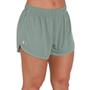 Imagem de Short Under Armour Tech Mesh 3 BRZ Verde e Prata - Feminino