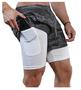 Imagem de Shorts 2 em 1 Masculino para Academia e Esporte em Geral com Bolso Interno e Externo