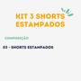 Imagem de Shorts Bebe Algodao Kit 3 Pecas Estampadas Diversos Modelos