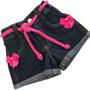 Imagem de Shorts Bermuda jeans infantil  P ao G de menina  com cinto