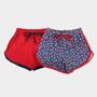 Imagem de Shorts Candy Kids Feminino Kit Shorts Moletinho KTNS200-VermelhoKTNS200