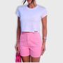 Imagem de Shorts color com pregas e bolso faca feminino Revanche Queluz