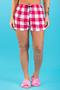 Imagem de Shorts De Pijama Feminino Xadrez Pink