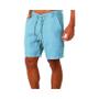 Imagem de Shorts De Praia De Algodão De Linho De Verão Masculino Solto Sólido Carga Sweatshorts Moda Casual