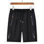 Imagem de Shorts Esportivos Masculinos De Secagem Rápida Para O Verão Com Bolsos Com Zíper, Cordão Sólido E