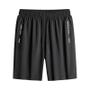 Imagem de Shorts Esportivos Masculinos De Secagem Rápida Para O Verão Com Bolsos Com Zíper, Cordão Sólido E