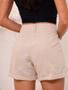 Imagem de Shorts Feminino Alfaiataria Linho Natural