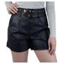 Imagem de Shorts Feminino Bill Com Cinto Duplo Preto