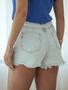 Imagem de Shorts Feminino Jeans BoyFriend Barra Desfiada Com Aplicação