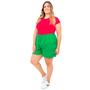 Imagem de Shorts Feminino Plus Size Jeans, Verde, Até 58