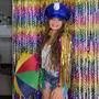 Imagem de Shorts Hot Pants Azul Holográfico Adulto Carnaval