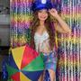 Imagem de Shorts Hot Pants Azul Holográfico Adulto Carnaval