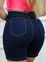 Imagem de Shorts Jeans Feminino Bermuda Meia Coxa Empina Bumbum Lycra