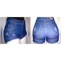 Imagem de Shorts Jeans Feminino Cintura Alta com Lycra
