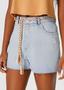 Imagem de Shorts Jeans Feminino Cintura Média Com Cordão