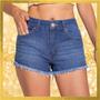 Imagem de Shorts Jeans Feminino com Elastano e Barra Desfiada